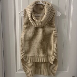 ASTR Women's Tan Cowl Neck Sweater Vest